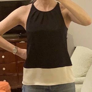 THEORY WOMENS SILK SLEEVELESS TOP BLACK SZ SMALL